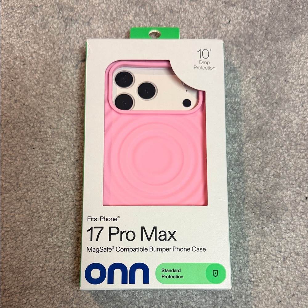 Onn apple iPhone 17 pro max case, magsafe - pink